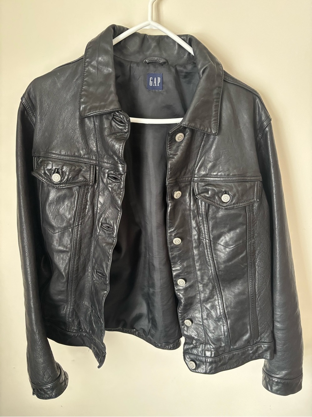 Vintage GAP Black Leather Jacket